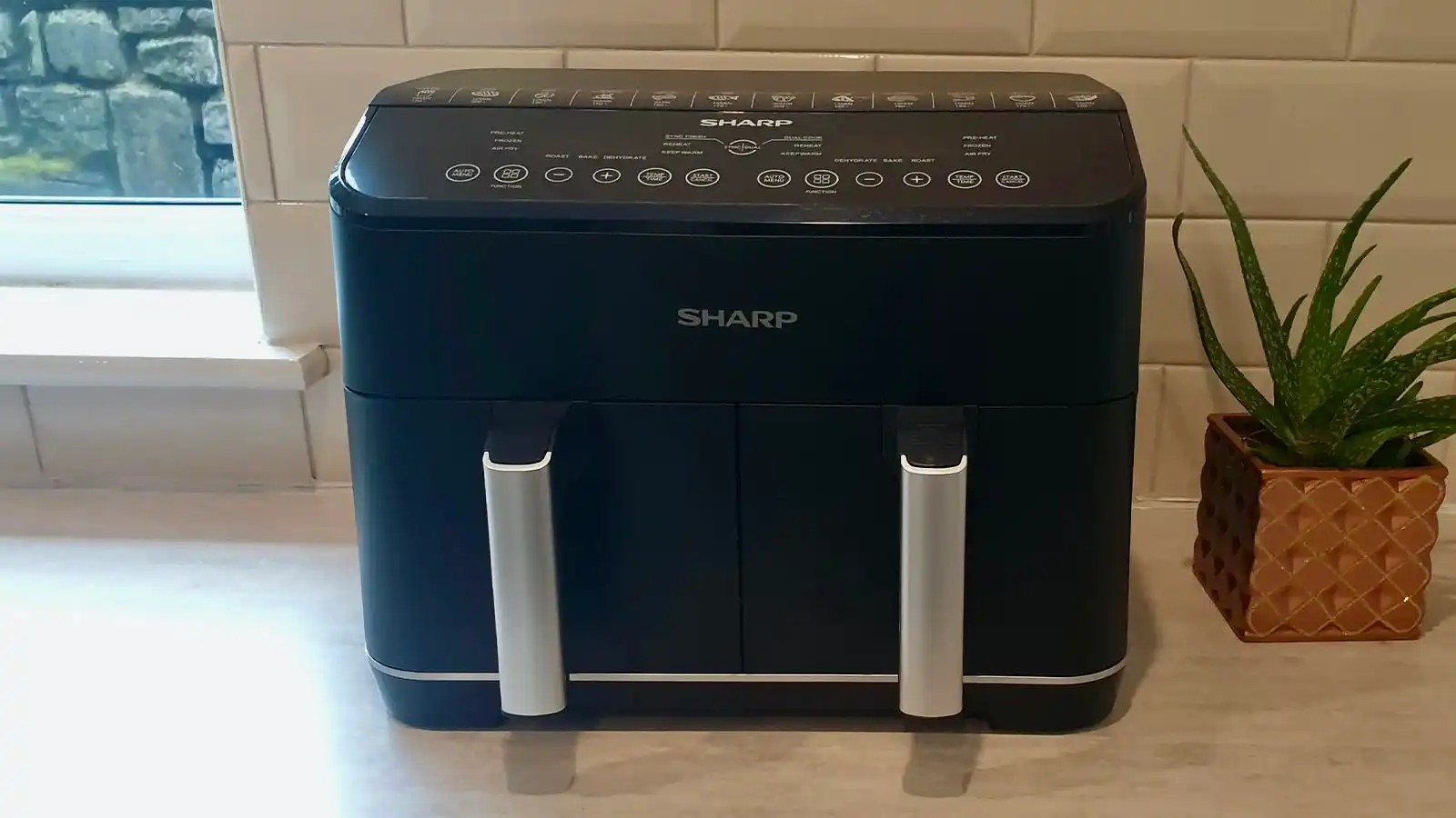 Лучшая аэрофритюрница с двумя корзинами: Sharp dual drawer digital air fryer